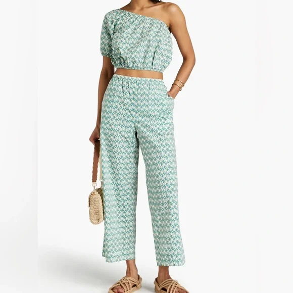 Onia | printed cotton-poplin top + pants - Picture 1 of 7